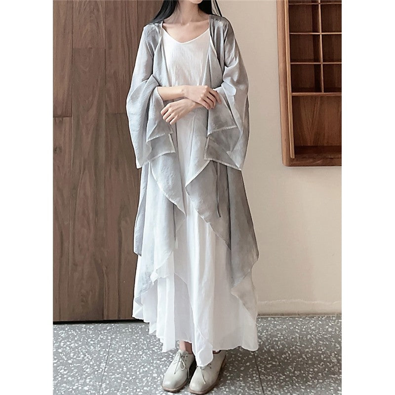 Long Sleeve Irregular Retro Thin Tied Casual Loose Cardigan
- Optimized Title: Vintage Long Sleeve Irregular Tie Up