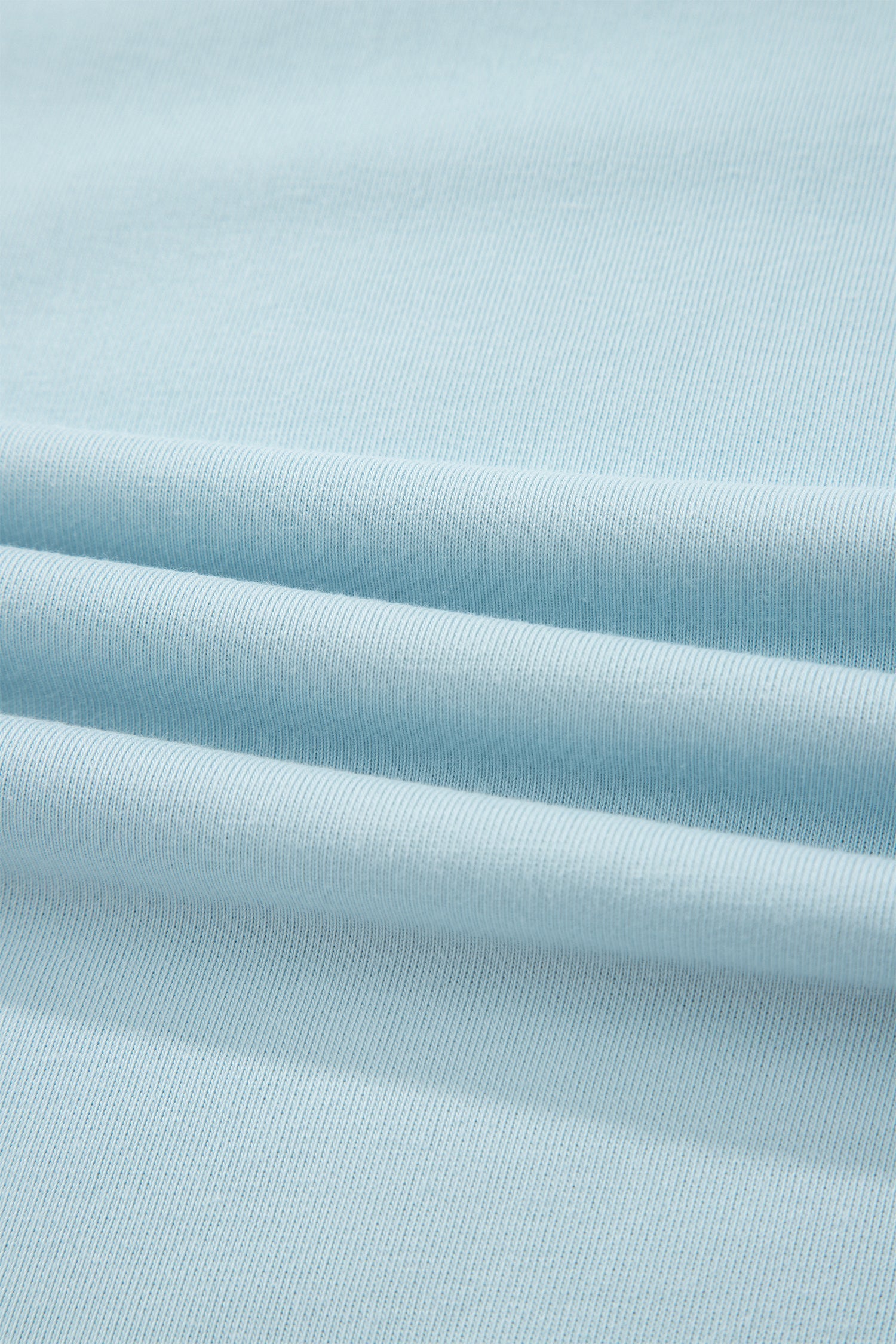 Mist Blue Contrast Trim Round Neck Pocketed Boxy Tank Top Wide Leg Pant Set