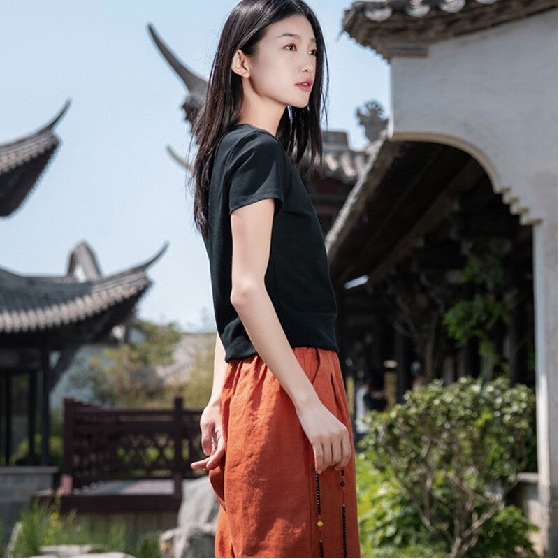 Flowy Nine-Point Lantern Trousers