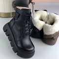Women's Fleece-Lined Insulated Snow Boots | Soft Leather Side-Zip Winter Boots