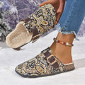 Women's Bohemian Ethnic Flat Sandals – Open-Toe Slip-On Summer Sandals | Black & Red