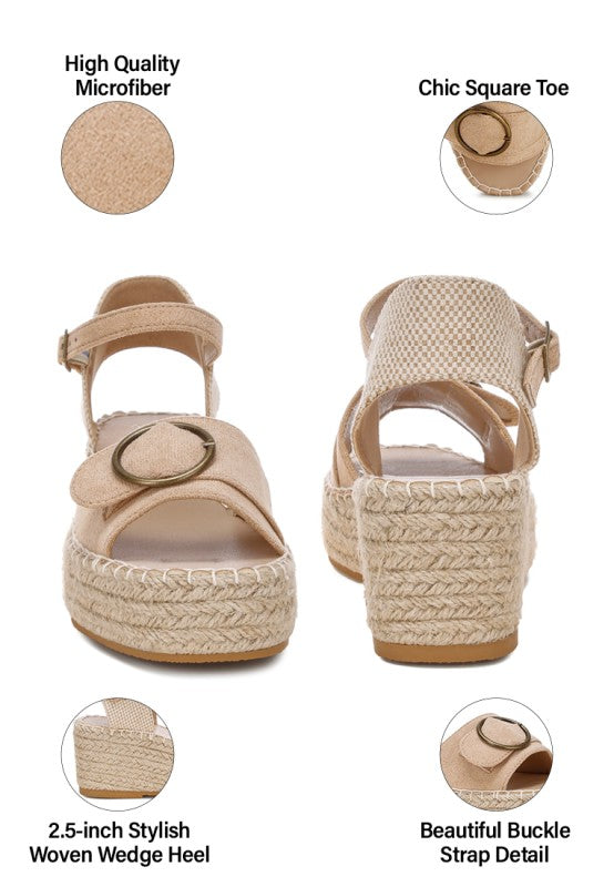 Amilta Buckle Detail Espadrille Wedges
