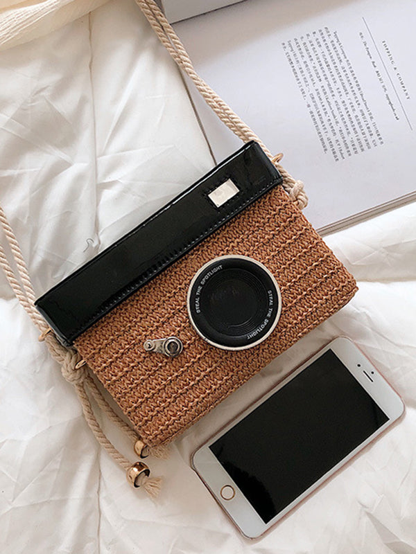 Urban Straw Weave Shoulder Bag