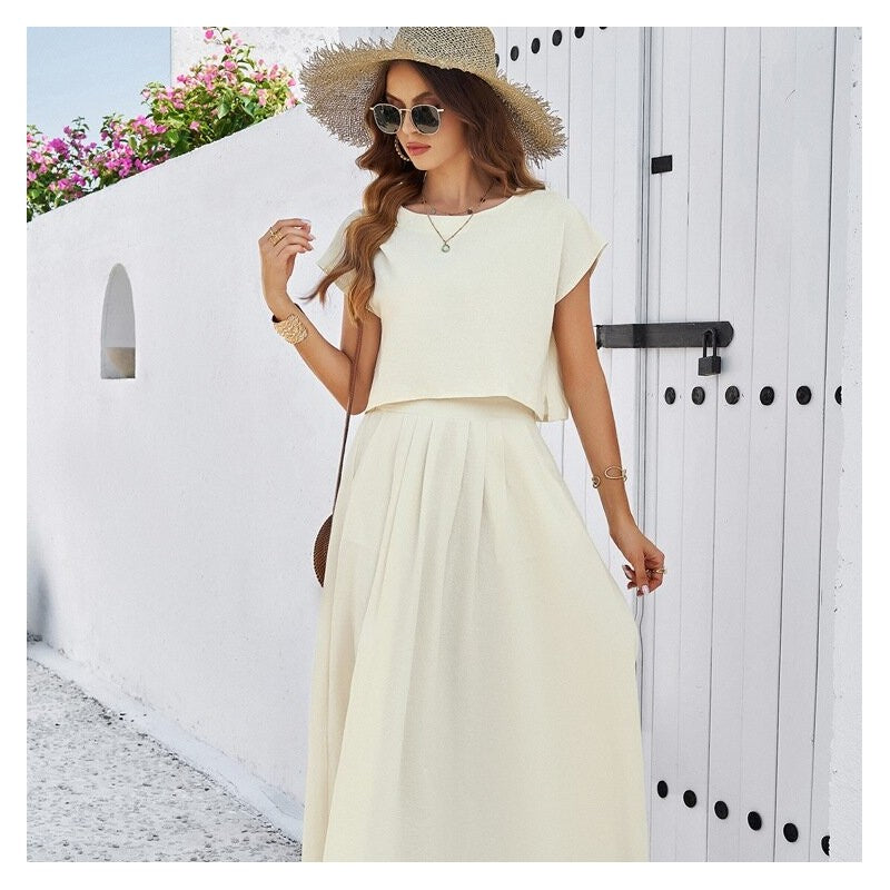 Sleeveless Top and Long Skirt Set - Casual Summer Outfit