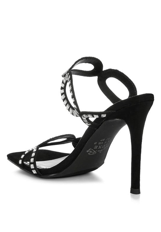 Romashka Cut Out Detail Stiletto Heel Sandals