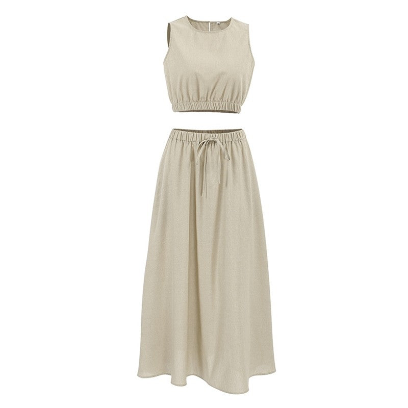 Satin Sleeveless Nightgown and Robe Set