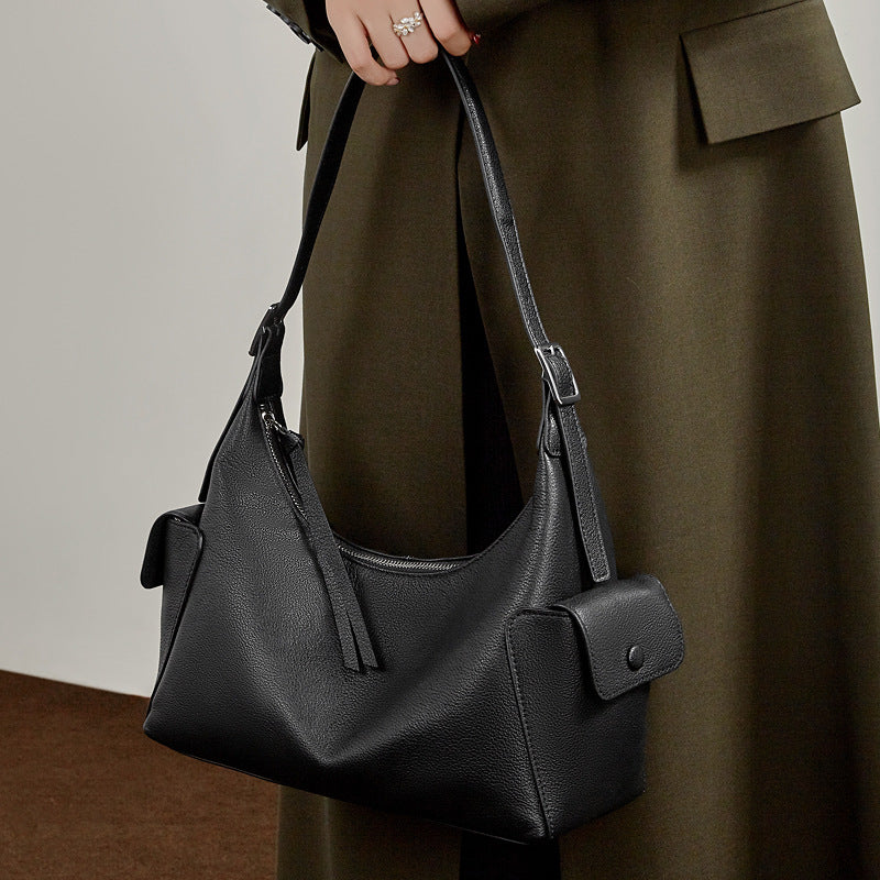 Women's Large-Capacity Genuine Leather Shoulder Bag & Crossbody Bag | Urban Minimalist