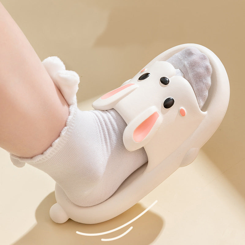 Kids & Women's Cute Rabbit Slippers | Breathable Non-Slip EVA Flip-Flops
