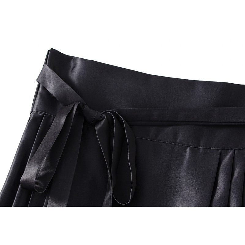 Vintage Chinese-Inspired Horse Face Waist Tied Skirt