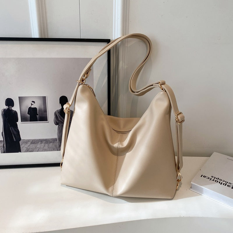 Women's Vintage PU Leather Shoulder Bag – Square Crossbody with Niche Premium Design