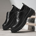 Men's British-Style Dress Shoes | Soft PU Leather Round Toe Height-Increasing Casual Shoes