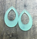 Frosted Amazonite Green Acrylic  Hoop Pair - Blanks - CB&CO
