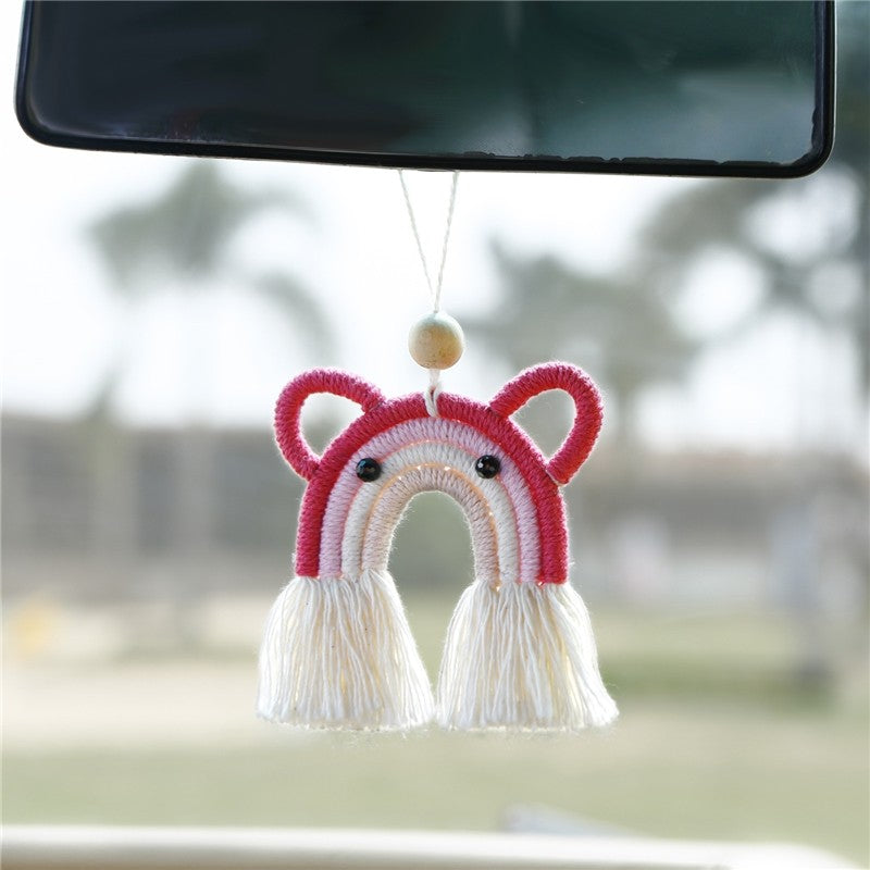 Handcrafted Cartoon Bear Car Hanging Ornament