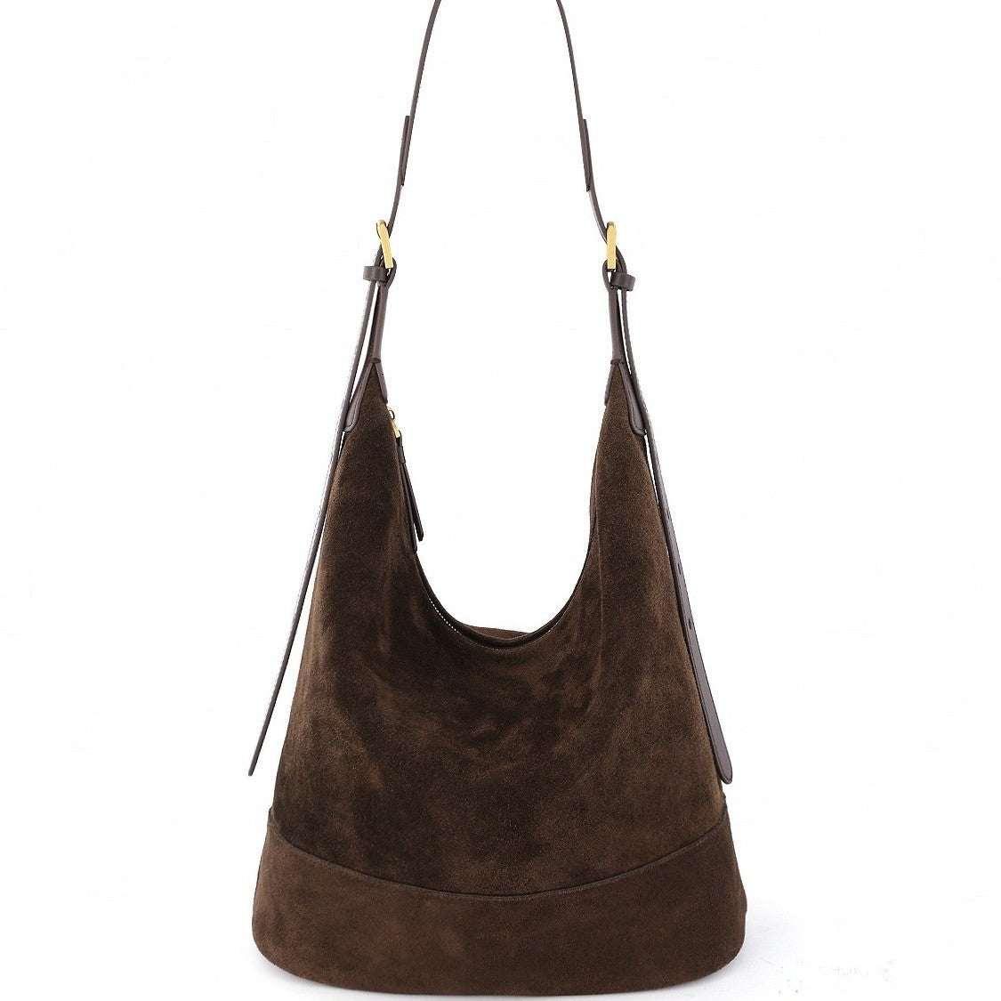 Retro Suede Bucket Bag – Women's Slouchy Shoulder & Crossbody Bag | PU Leather Commuter Handbag