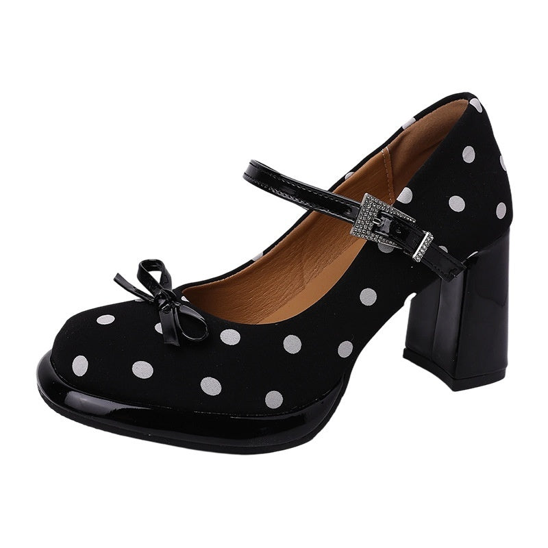 Women's Chunky Heel Slingback Mary Jane Heels – Thick Sole Block Heel Pumps