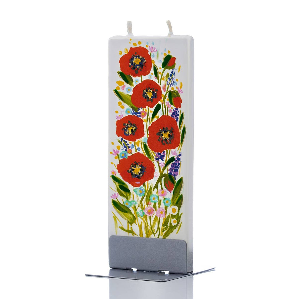 Flatyz Artistic Red Poppies Candle