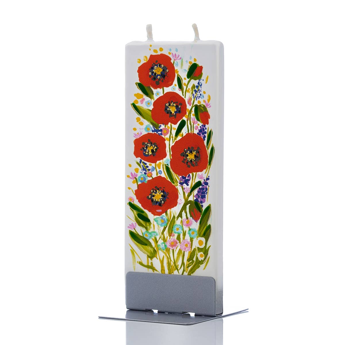Flatyz Artistic Red Poppies Candle