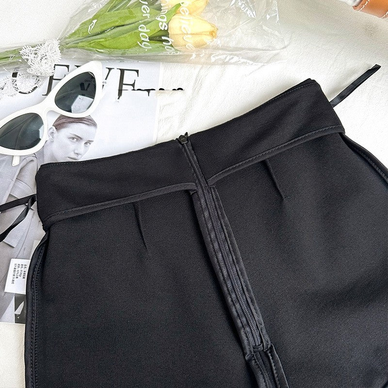 High-Waisted Solid Color Casual Shorts