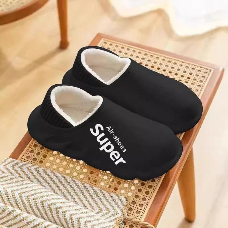 Waterproof Faux Fur Lined Cotton Slippers