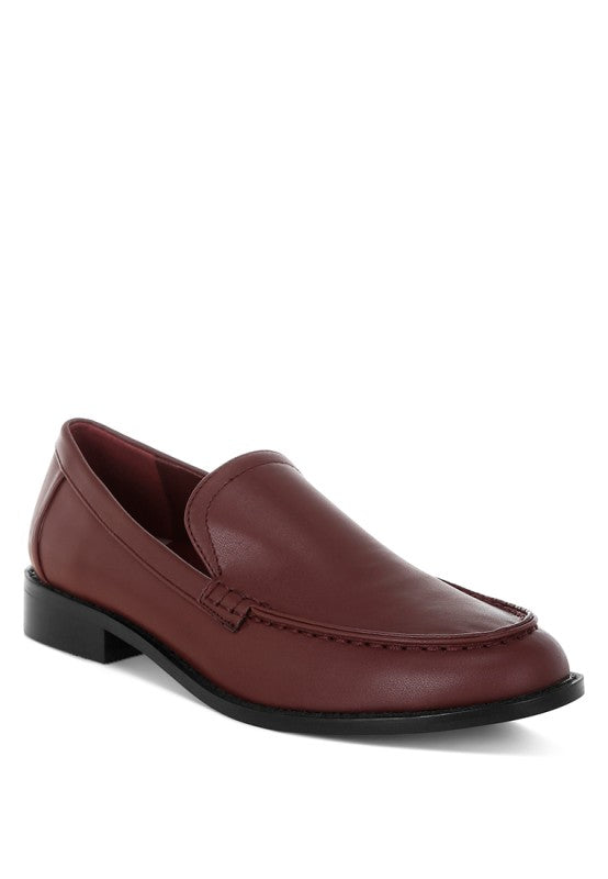 Ninto Low Heel Pleather Loafers