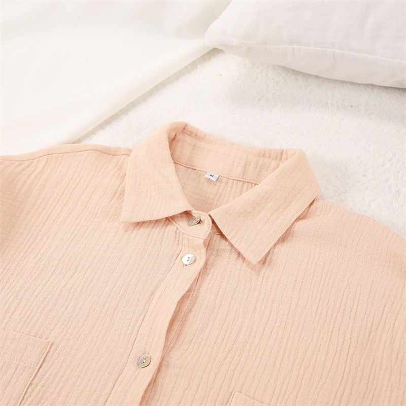 Double Layer Gauze Pajama Set