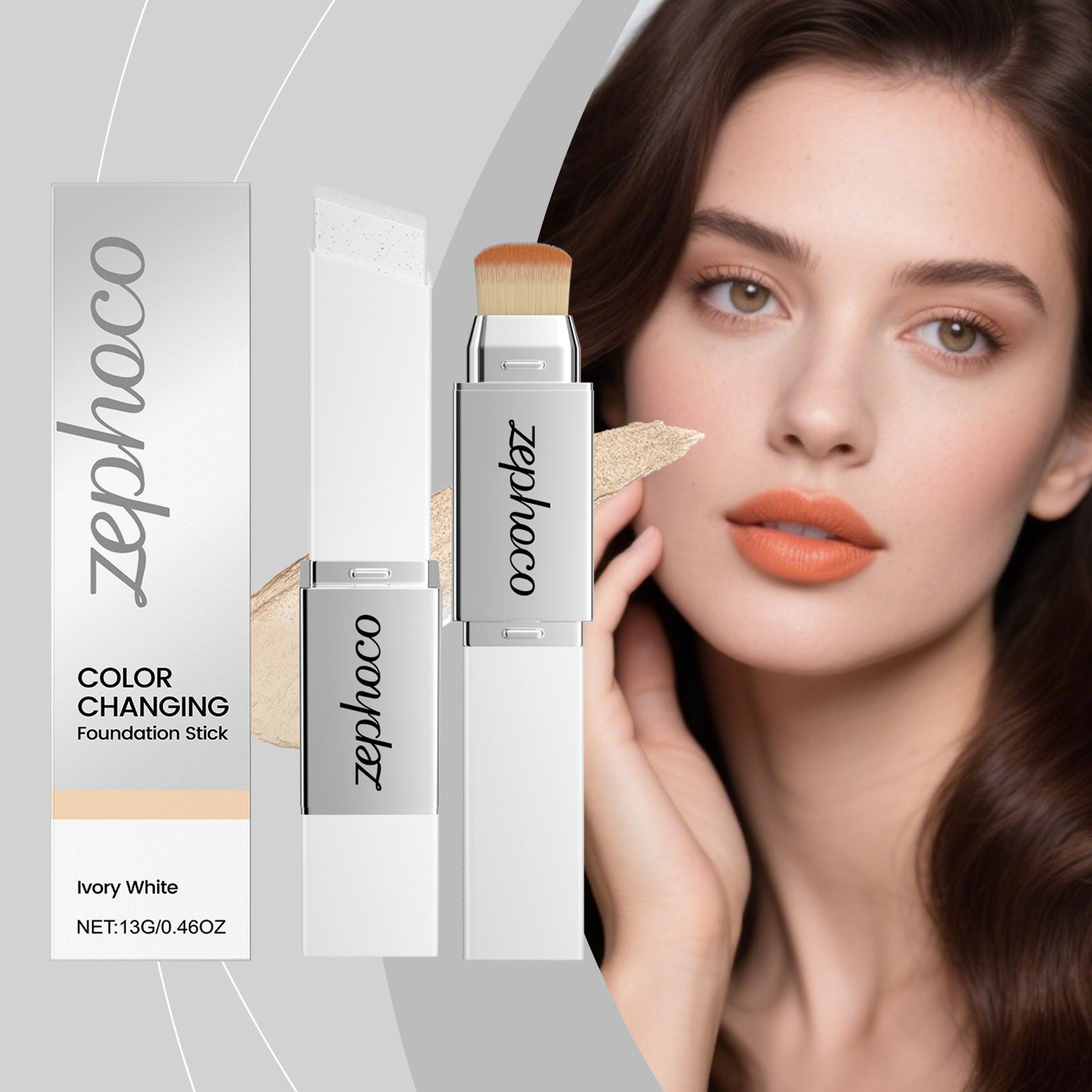 2-in-1 Color-Changing Foundation Stick Ivory White