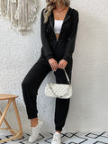 Skinny Elasticity Split-Joint Zipper Hooded Jumpsuits