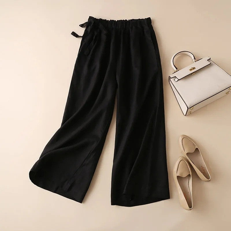 Sure! Here is an optimized title for your clothing product in English:

"Chic High-Waisted Wide-Leg Cro