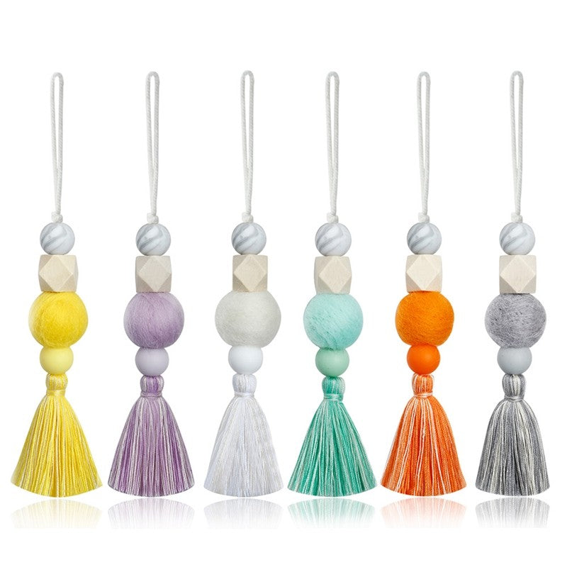 Unique Handcrafted Cotton Tassel Car Charm