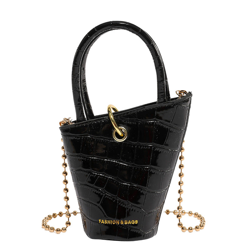 Leopard Print Mini Crossbody Bag - Trendy Bucket Style Shoulder Bag for Women