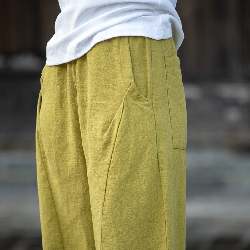 Lightweight Casual Lantern Pants in Solid Color