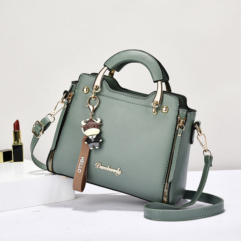 Women's PU Leather Crossbody Bag – Urban Minimalist Shoulder Bag with Zipper Pocket