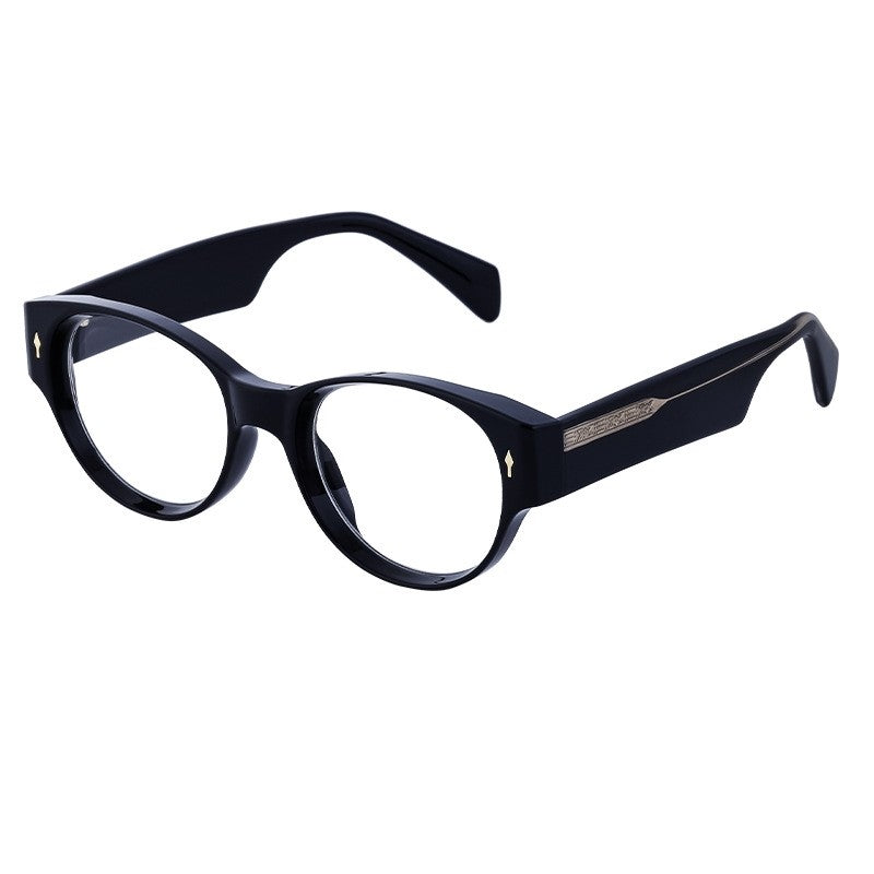 Fashion Cat Eye Acetate Insertion Clear Lens Glasses