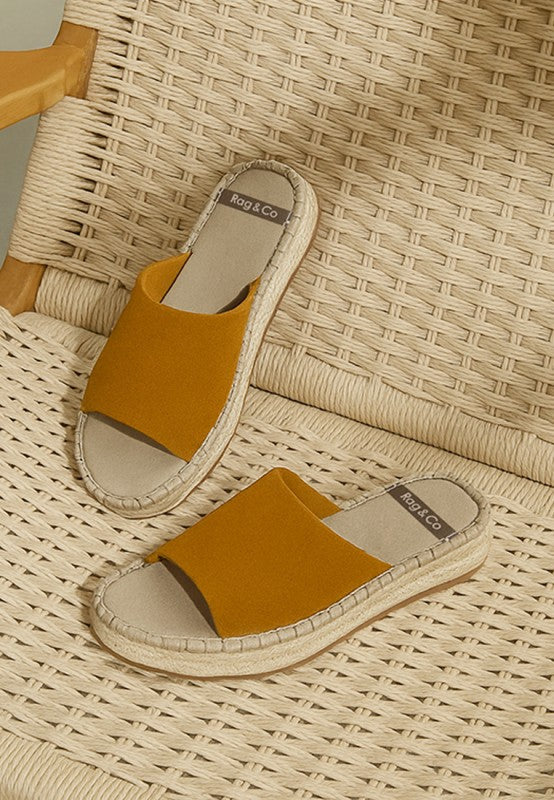Huntra Real Soft Leather Espadrille Flatforms