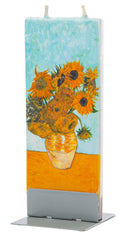 Flatyz Vincent van Gogh Sunflowers on Blue Candle