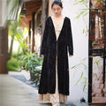 Single-Breasted Velvet Cardigan with Printed Pattern