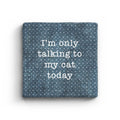 Talking to Cat - Marble Coaster