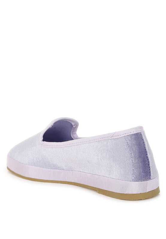 Saba Velvet Round Toe Slip-On Loafers