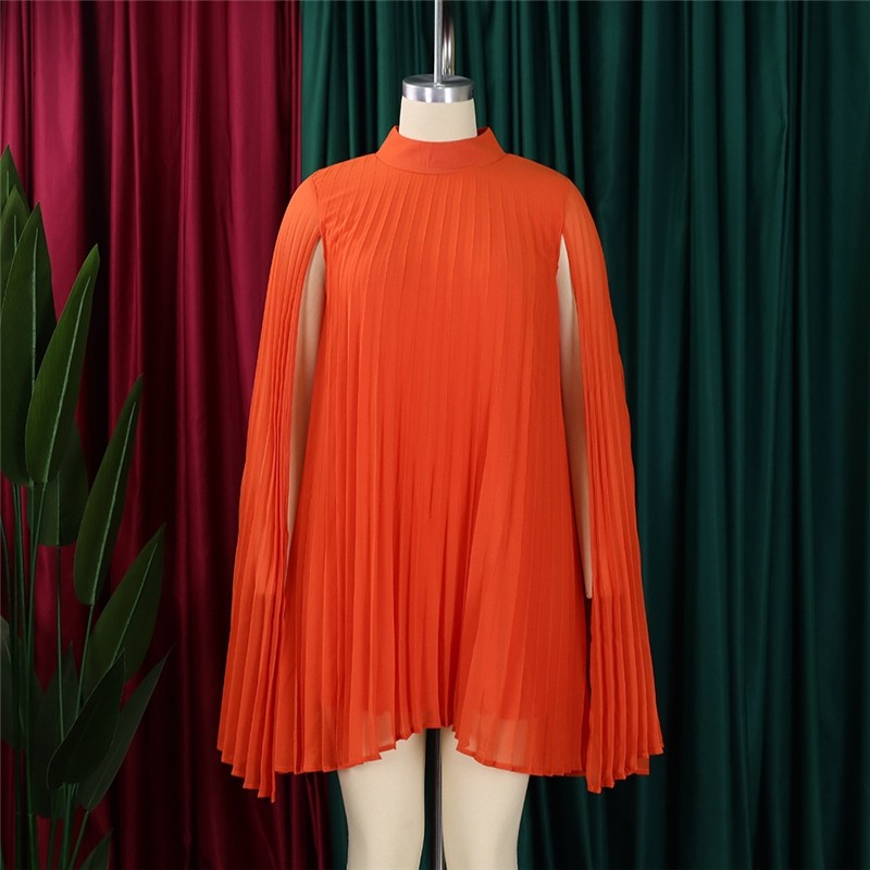 Stylish Hooded Cape Batwing Sleeve Dress