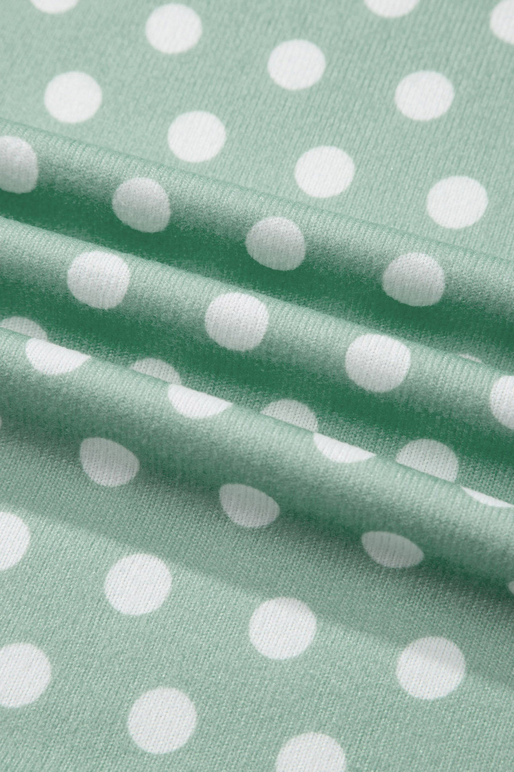 Green Polka Dot Print Short Set