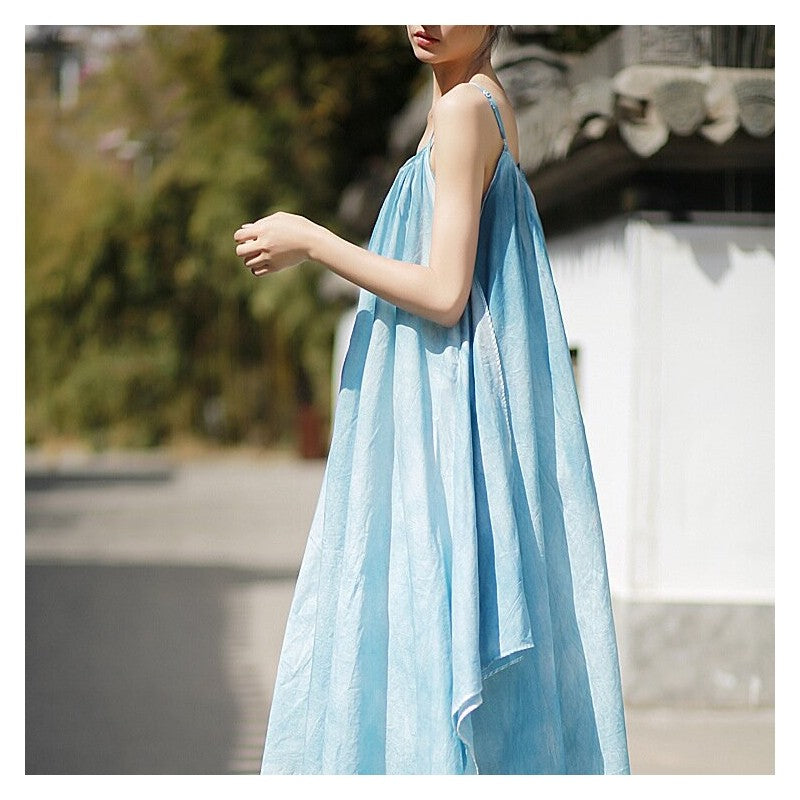 Stylish Tie-Dye Camisole Dress with Unique Design