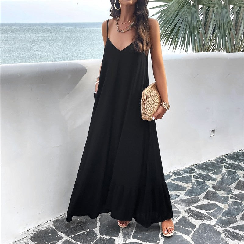 Chic Monochrome Strappy Dress