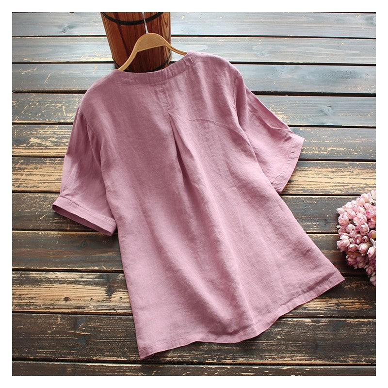 Flowy V-Neck Embroidered Plus Size Cardigan