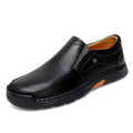 Men's Low-Top Slip-On Cowhide Leather Casual Shoes