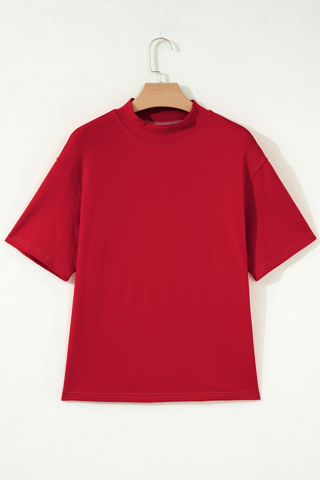 Racing Red Reversible Contrast-Stitched T-Shirt