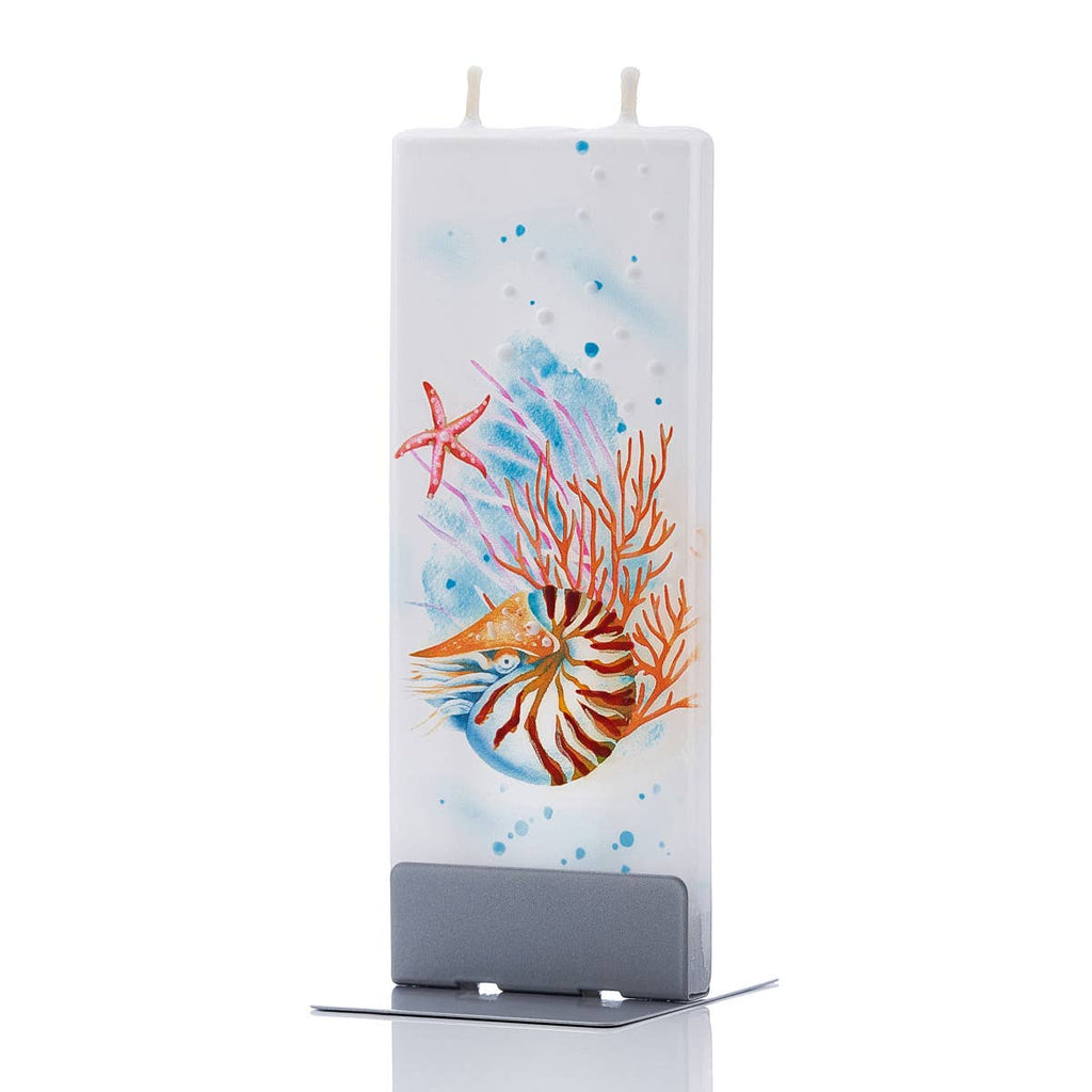 Flatyz Nautilus with Starfish and Coral Candle