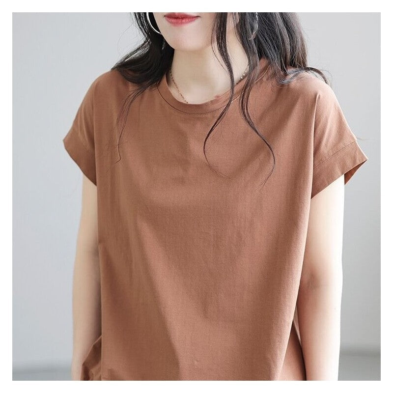 Relaxed Fit Hollow-Out Base Top - Effortless Style for a Youthful Look