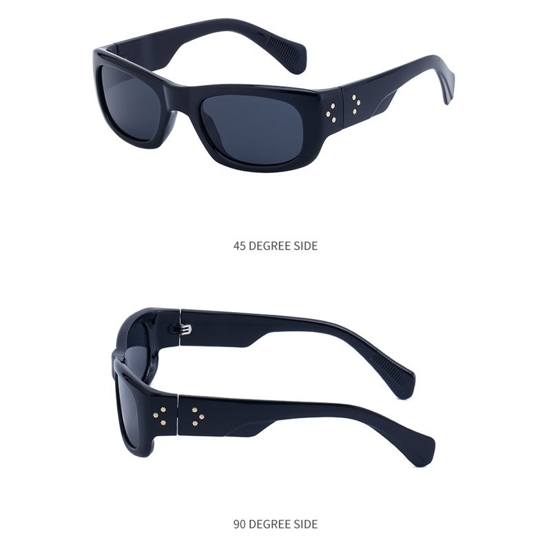 UV400 Unisex Full Square Frame Polarized Sun Protection Eyewear Sunglasses