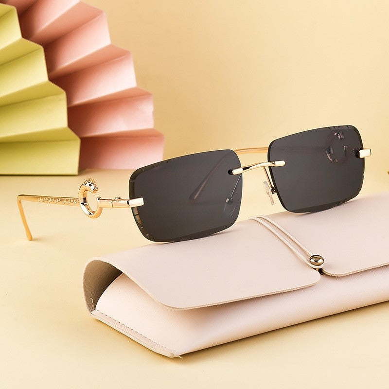 Fashion Frameless Square UV400 Sun Protection Outdoor Eyewear Sunglasses