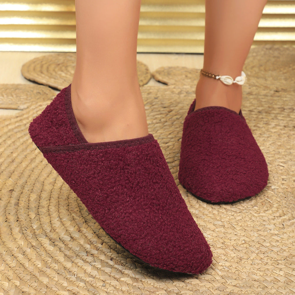 Fleece-Lined Warm Slippers